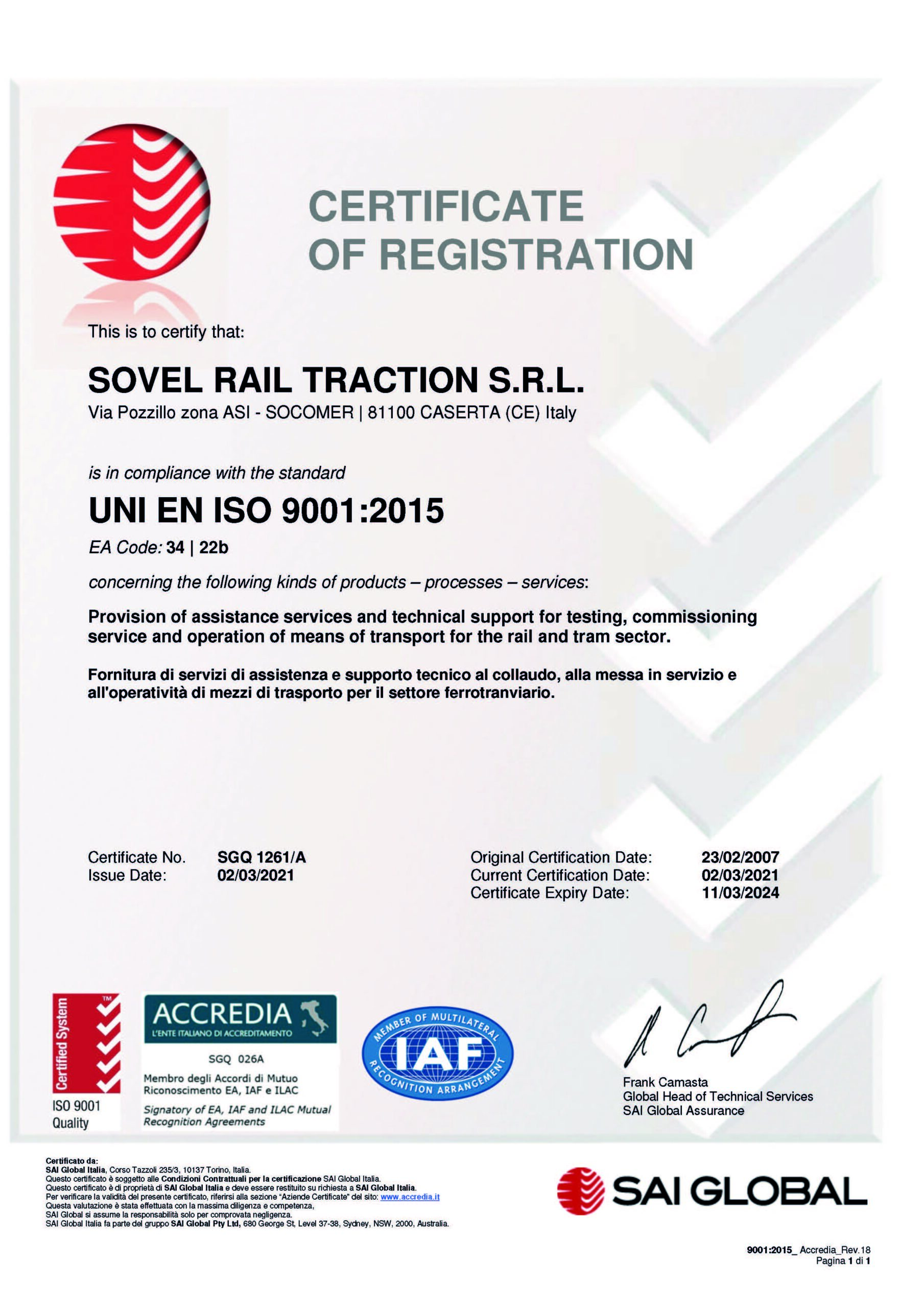 certifico ISO 9001_2005 SRT 